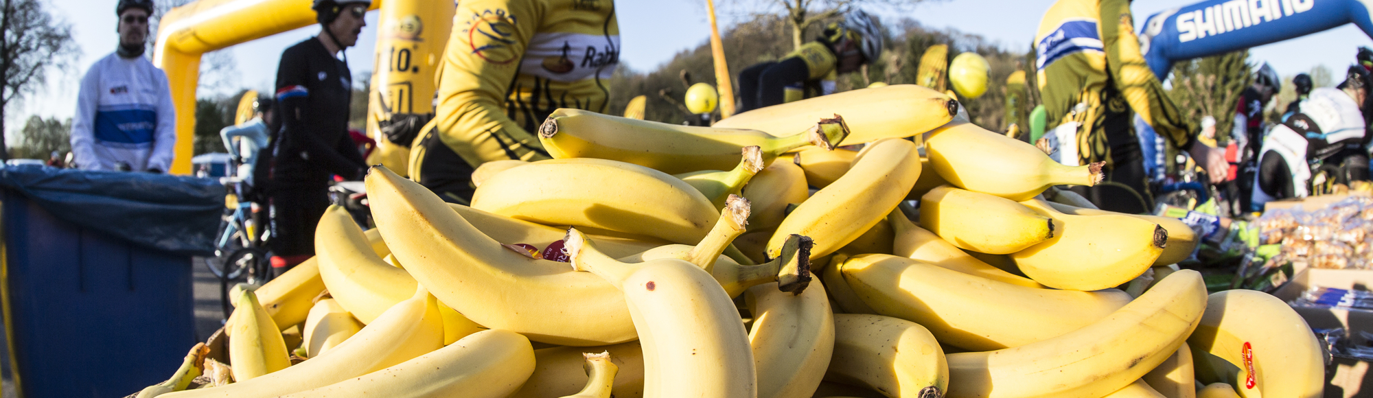 Close up van berg bananen tijdens de Amstel Gold Race tourversie