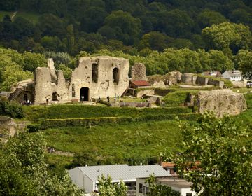 Aanzicht van Kasteelruïne Valkenburg