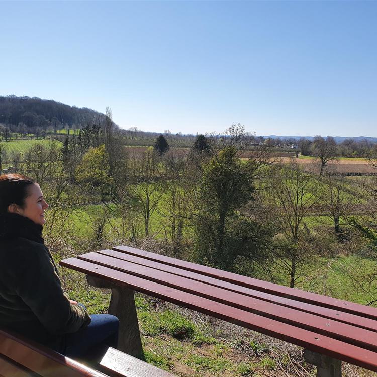 Uitzicht vanaf een picknickplek in het buitengebied van Maastricht