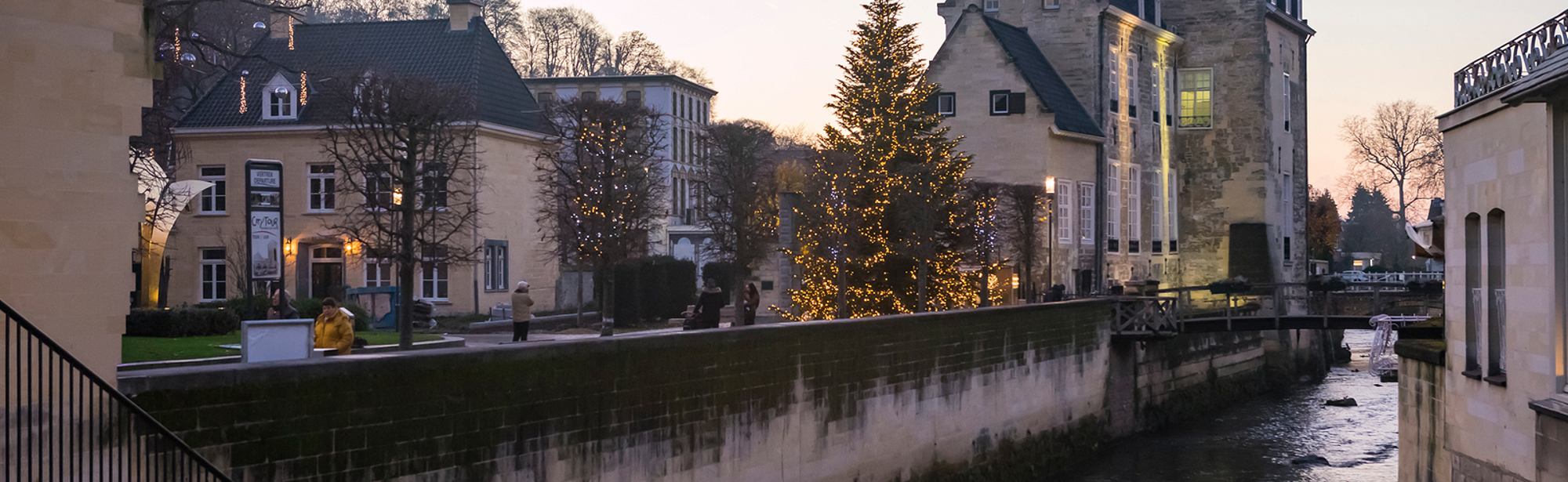 Sfeerfoto van Valkenburg tijdens Kerst