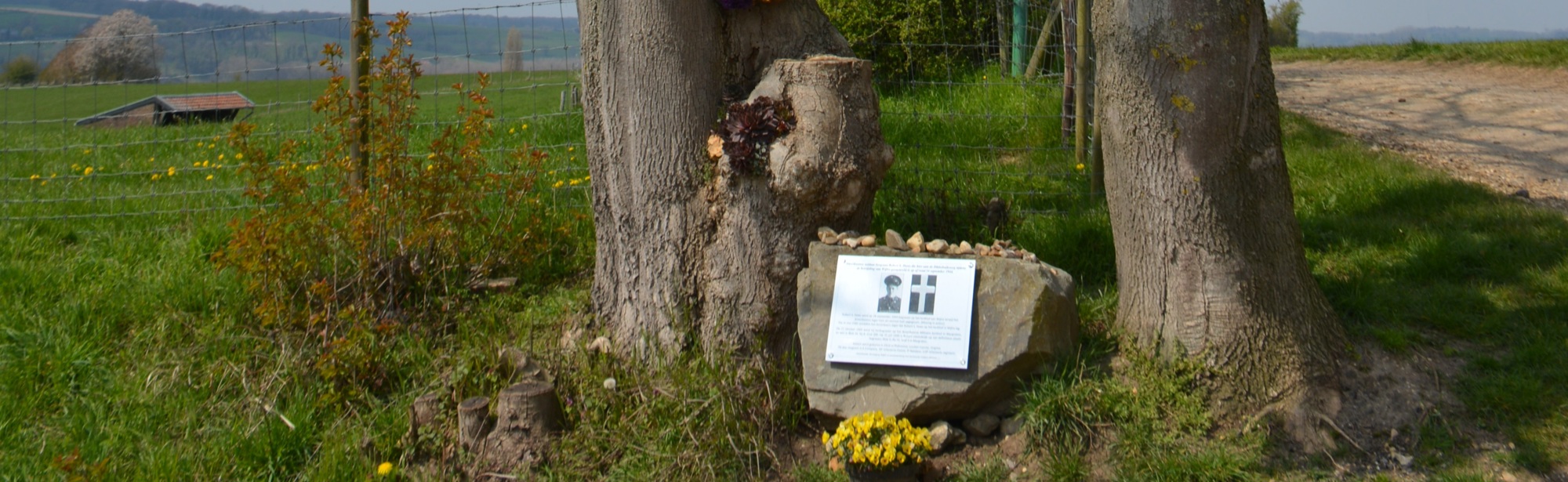 Herdenkingsmonument van Robert S. Haws aan de Dikkebuikweg in Wijlre