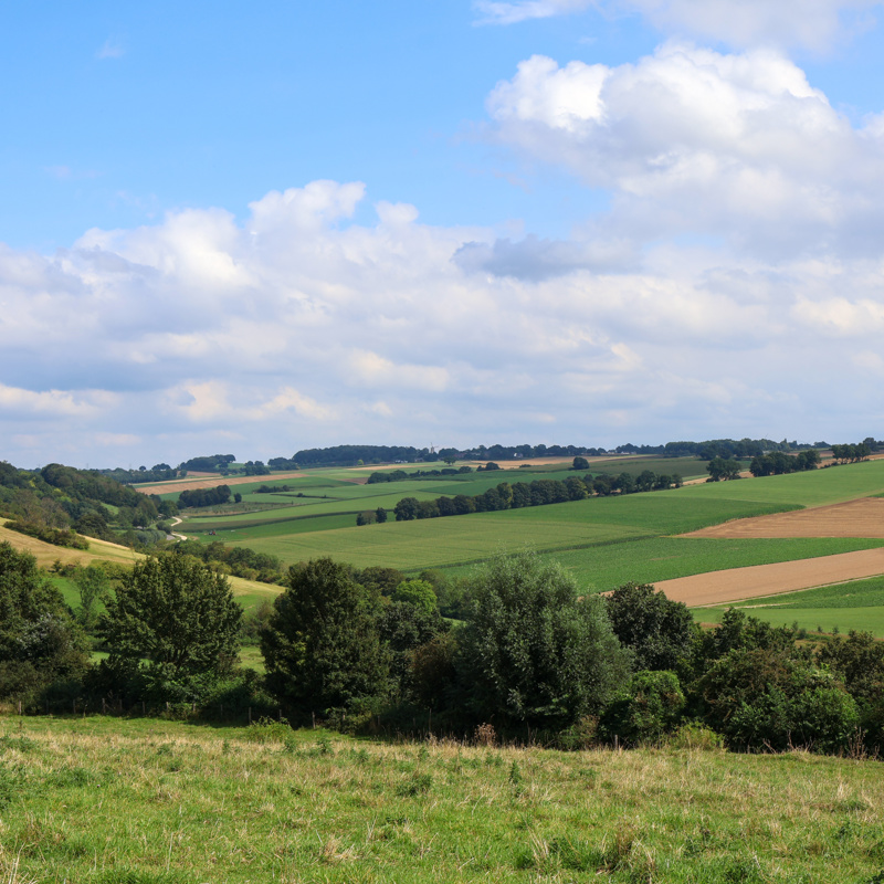 Heuvelland uitzicht tijdens de wandeling in Voerendaal en Ubachsberg.